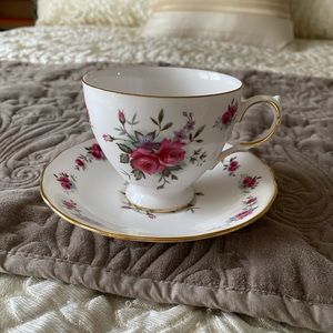 Estate Sale Queen Anne Bone China Tea Cup and Saucer